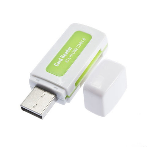 In stock! USB 2.0 4 in 1 Memory Multi Card Reader for M2 SD SDHC DV Micro SD TF Card green Drop Shipping